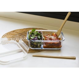 Boîte de Conservation avec 2 Compartiments, Rectangulaire, 1450 ml - 950 ml