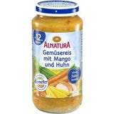 Bio Babygläschen Gemüsereis mit Mango und Huhn