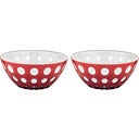 guzzini Set med 2 skålar Ø12 cm LE MURRINE - röd/vit/genomskinlig