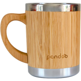 pandoo Tazza in Bambù e Acciaio Inox